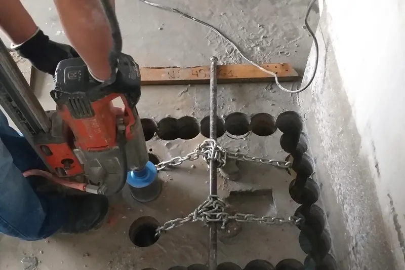 Perfuração diamantada em concreto — atendimento a construtoras